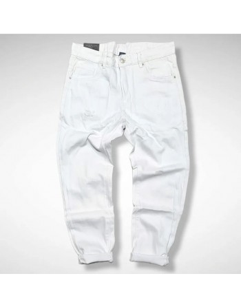 Jeans bianco semilargo